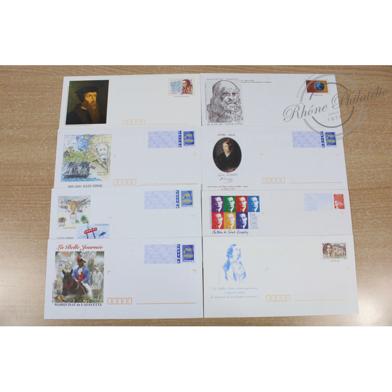 LOT DE 48 ENVELOPPES, PRÉ-AFFRANCHIES, PERS CÉLÈBRES, LETTRES 20G