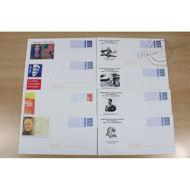 LOT DE 48 ENVELOPPES, PRÉ-AFFRANCHIES, PERS CÉLÈBRES, LETTRES 20G