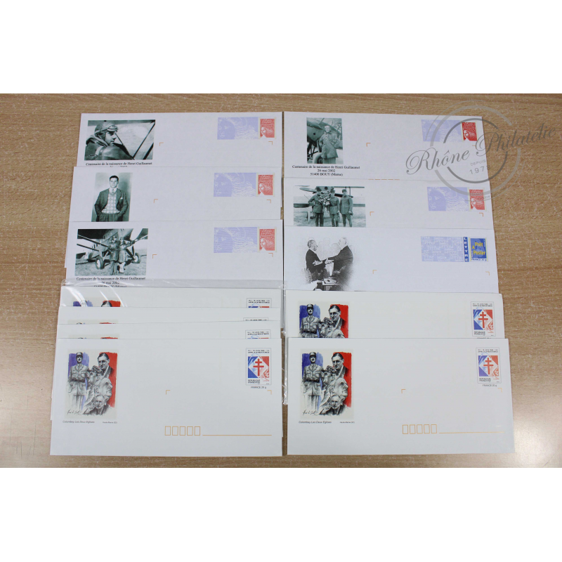 LOT DE 48 ENVELOPPES, PRÉ-AFFRANCHIES, PERS CÉLÈBRES, LETTRES 20G