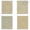 FRANCE N° 90 TYPE SAGE BLEU, 4 TIMBRES NEUFS-1878