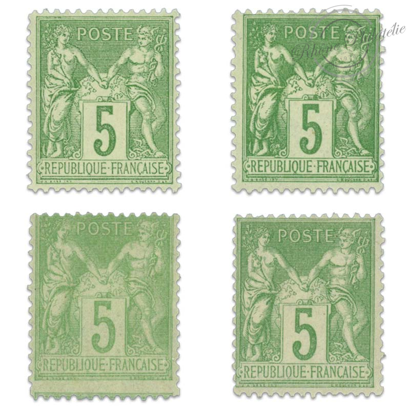 Bordeaux timbre de France N° 42Bc vert-gris oblitéré. - Philantologie