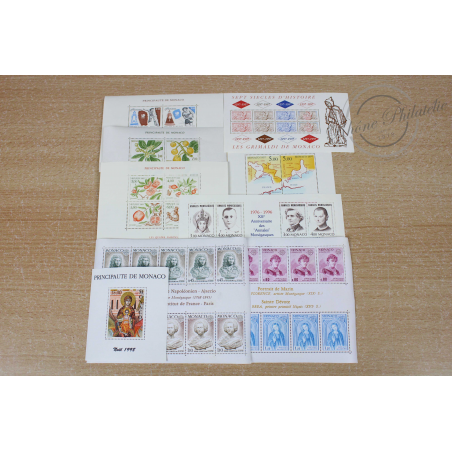 LOT DE TIMBRES, DIVERS EN FRANCS, MONACO VALEUR FACIALE 251€