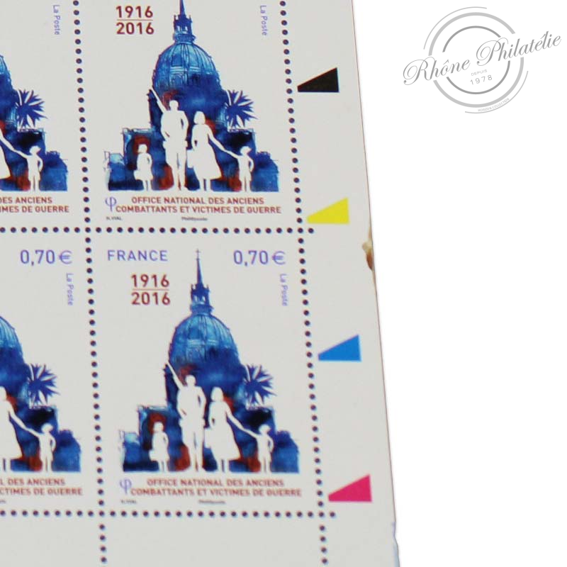 FEUILLE TIMBRES POSTE N°5113, CENTENAIRE DE L'OFFICE DES ANCIENS COMBATTANTS-2016