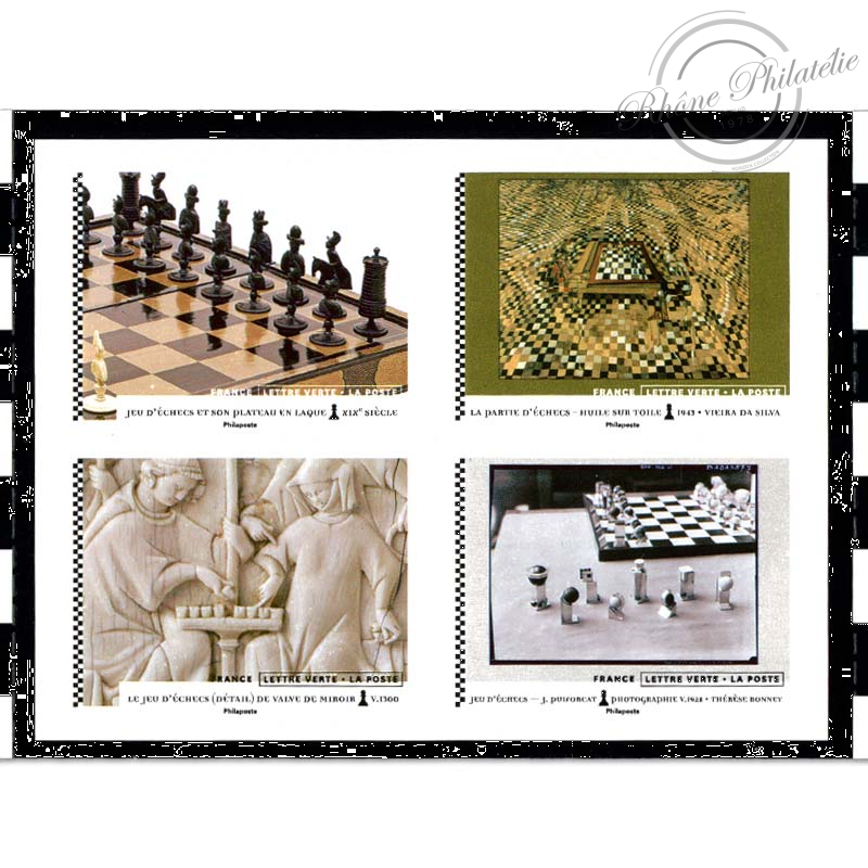 CARNET FRANCE BC2013, JEUX D'ECHECS, TIMBRES POUR AFFRANCHIR 12 LETTRES 20G