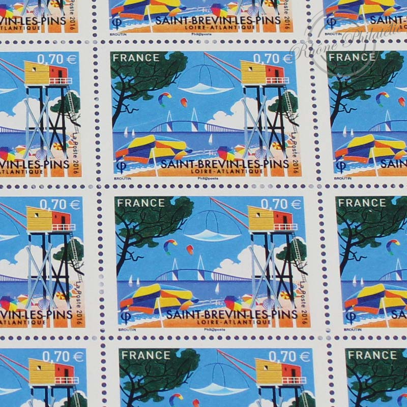 FEUILLE TIMBRES POSTE N°5047, SAINT-BREVIN-LES-PINS-2016