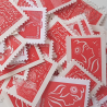 LOT DE 100 TIMBRES POSTE MARIANNE ROUGE LETTRES PRIORITAIRES 20G