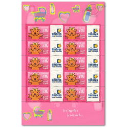FEUILLE FRANCE F3432A OFFSET TIMBRES PERSOS "C'EST UNE FILLE" TIMBRES PERSOS