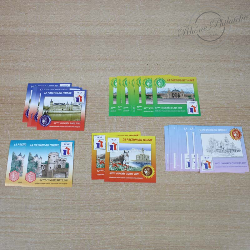 FRANCE LOT IMPORTANT DE BLOCS FFAP N°1 AU 5