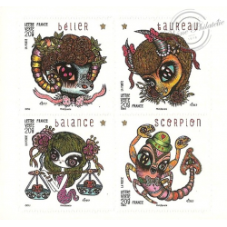 CARNET FRANCE BC941 TIMBRES 12 LETTRES 20g POUR AFFRANCHIR FEERIE ASTROLOGIQUE