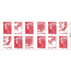 CARNET FRANCE 1516 DE TIMBRES "MARIANNE ET LES VALEURS DE L'EUROPE" COMPOSITION VARIABLE, BEAUJARD