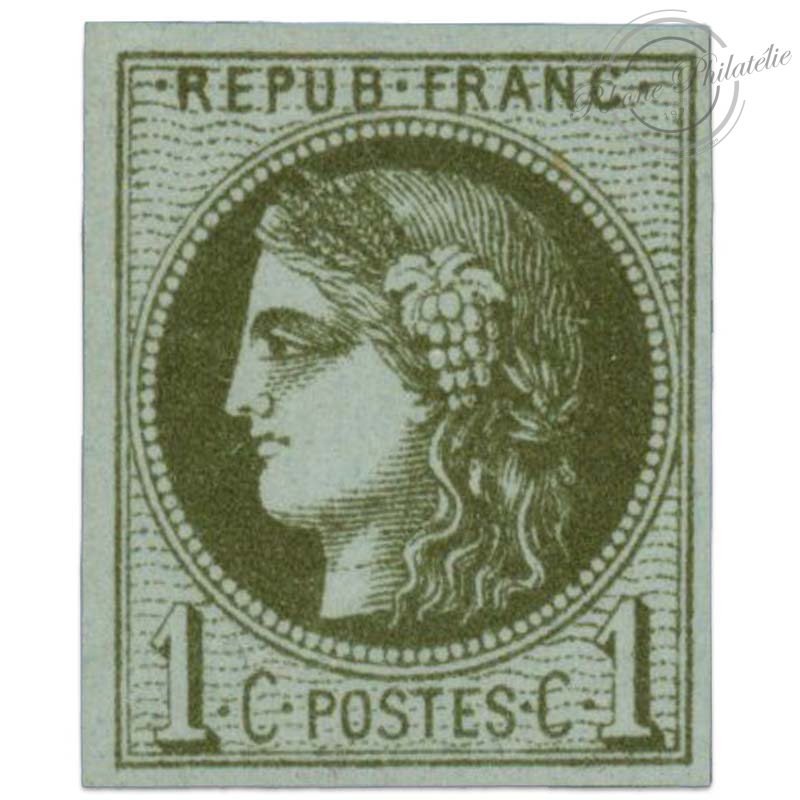 FRANCE N°39C TYPE CERES OLIVE, TIMBRE NEUF*1870