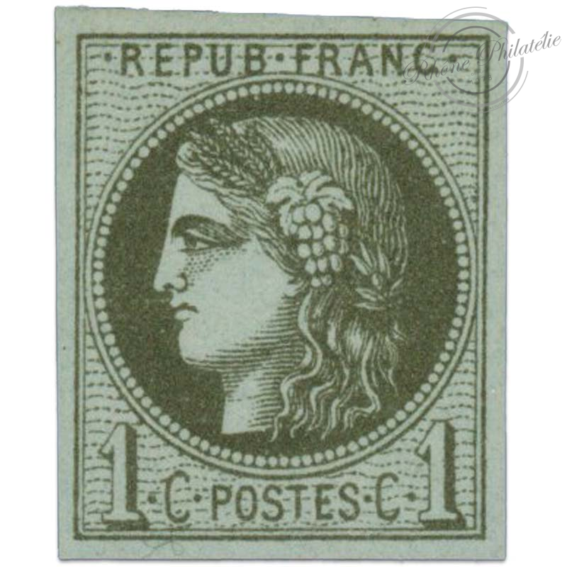 FRANCE N°39A TYPE CERES OLIVE, TIMBRE NEUF**1870