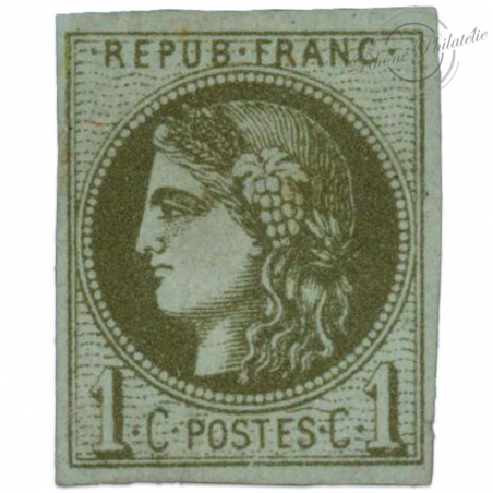 FRANCE N°39A TYPE CERES OLIVE, TIMBRE NEUF*1870