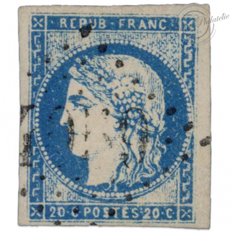 FRANCE, N°44A TYPE CERES, TIMBRE OBLITÉRÉ ET SIGNÉ-1870