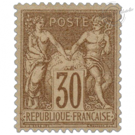 FRANCE N°69 TYPE SAGE 30C, TIMBRE NEUF* ET SIGNE-1876