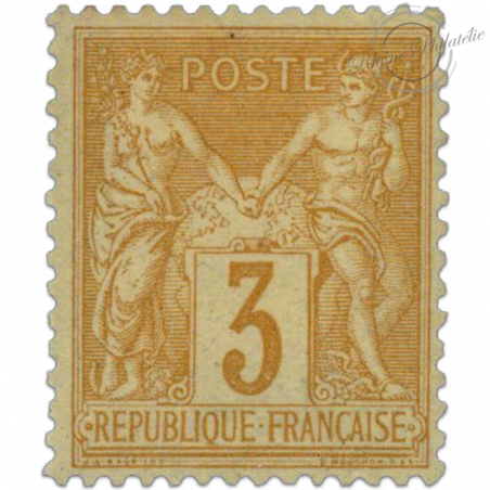 FRANCE N°86 TYPE SAGE 3C, TIMBRE NEUF* SIGNÉ-1878