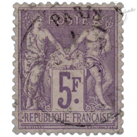 FRANCE N°95 TYPE SAGE, TRES BEAU TIMBRE OBLITERE DE 1877