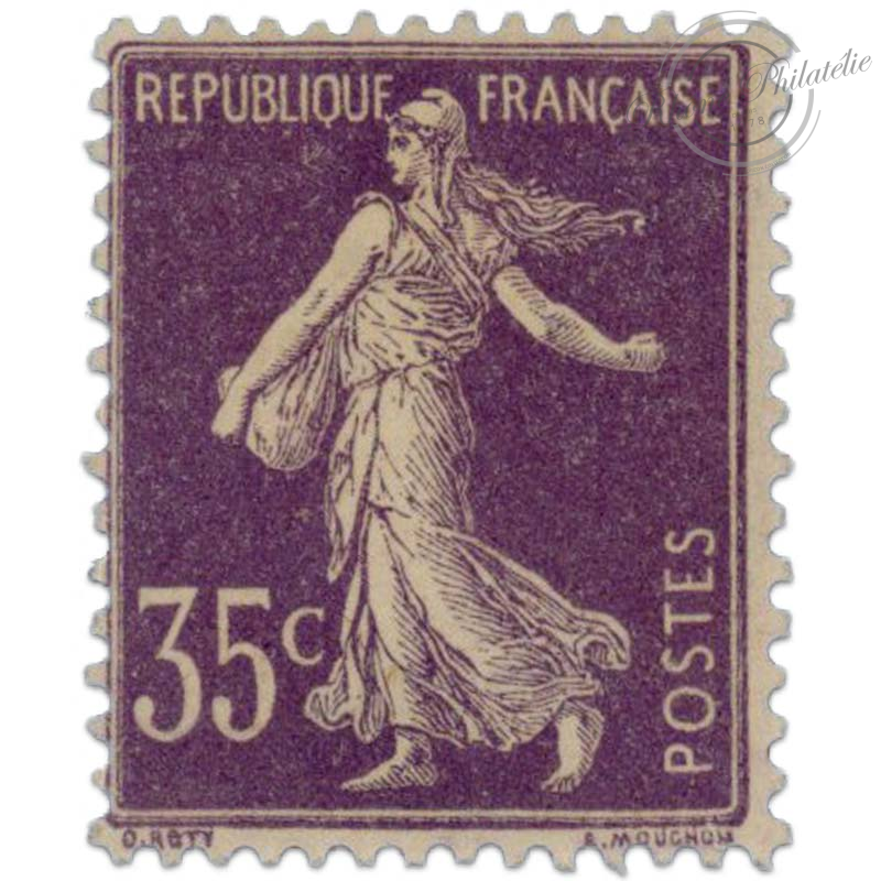 FRANCE N°136 SEMEUSE FOND PLEIN, TIMBRE NEUF* DE 1906