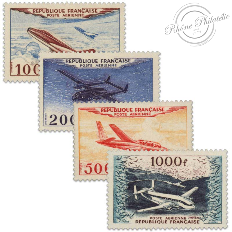 FRANCE PA N°30 A 33 AVIONS PROTOTYPES, TIMBRES NEUFS 1954