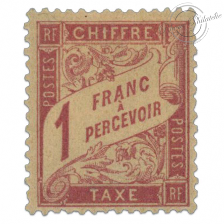 FRANCE TAXE N°39 1F, TIMBRE NEUF* ET SIGNE BRUN-1893-1935