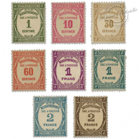 FRANCE TAXE N°55 A 62 RECOUVREMENTS, TIMBRES NEUF*1927-31