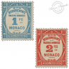 MONACO TIMBRES TAXES N°27 ET 28, TIMBRES NEUFS* 1932