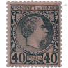 MONACO N°7 PRINCE CHARLES III, 40C BLEU SUR ROSE, TIMBRE POSTE NEUF* 1885
