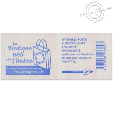 CARNET FRANCE 3744A-C1 DE 10 TIMBRES POUR AFFRANCHIR MARIANNE ROUGE DE LAMOUCHE