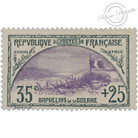 FRANCE N°152 ORPHELIN DE LA GUERRE, TIMBRE NEUF SIGNÉ JF BRUN-1917-18