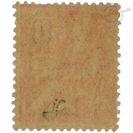 FRANCE N° 116 TYPE MOUCHON, 10 C ROUGE, TIMBRE NEUF** SIGNÉ JF BRUN-1900-01