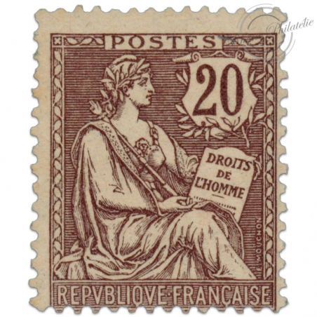FRANCE N° 126 TYPE MOUCHON RETOUCHE 20C, TIMBRE NEUF** 1902