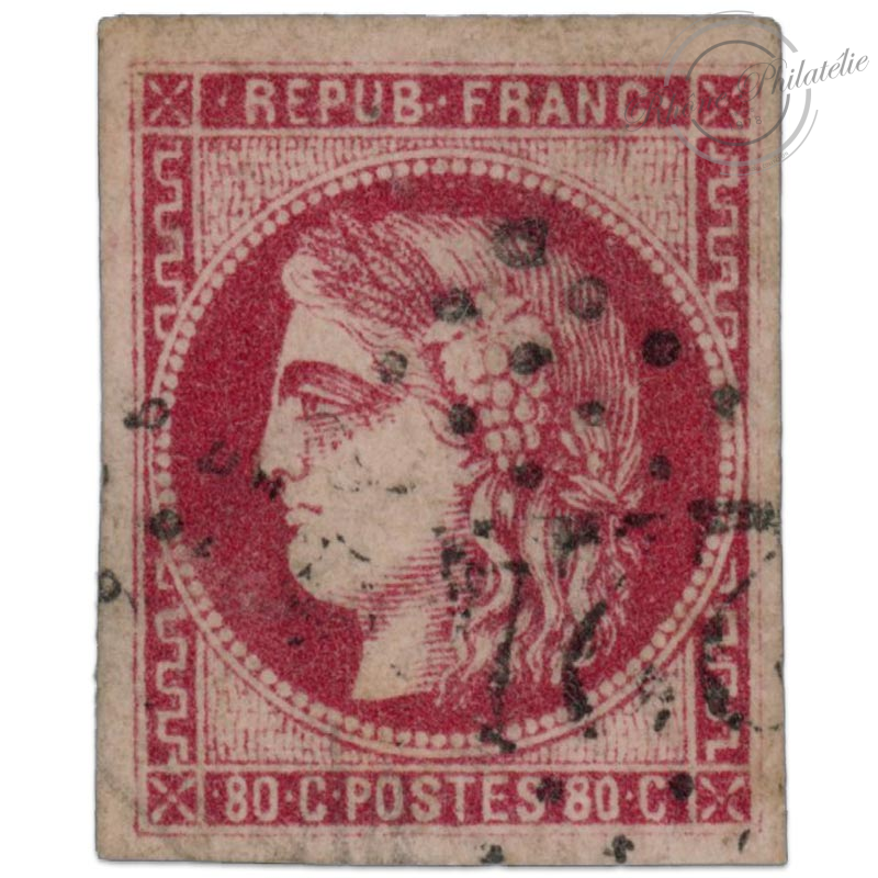 FRANCE N°49 TYPE CÉRÈS, TIMBRE OBLITÉRÉ DE 1870