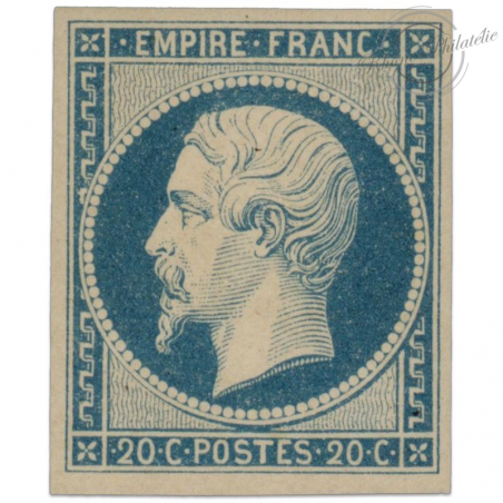FRANCE N° 14Af TYPE NAPOLEON, TIMBRE REGOMMÉ-1854