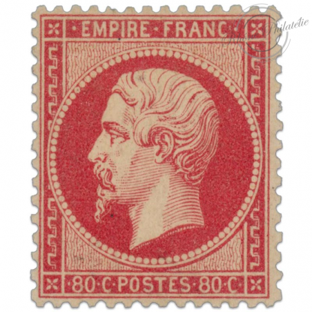 FRANCE N° 24 ROSE TYPE NAPOLÉON, TRÈS BEAU TIMBRE NEUF* SIGNÉ JF BRUN, 1862