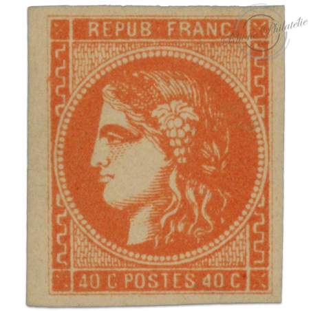 FRANCE N°48 TYPE CÉRÈS 40c, TIMBRE NEUF* SIGNÉ JF BRUN-1870