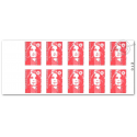 CARNET FRANCE 2807-C2 MARIANNE DE BRIAT 10 TIMBRES POUR AFFRANCHIR LETTRES 20g
