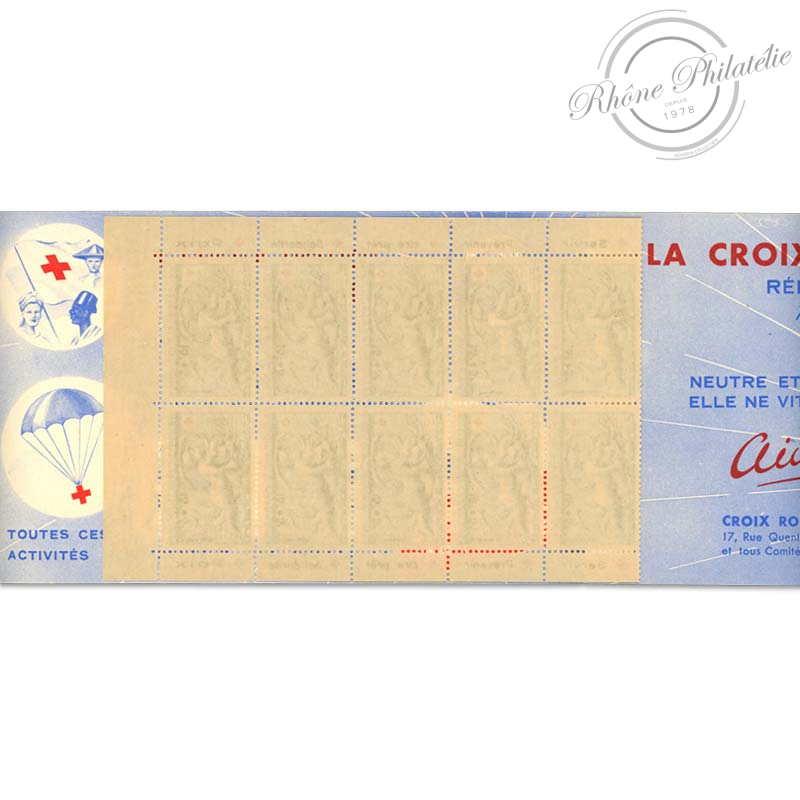 CARNET N°2001 CROIX-ROUGE, TIMBRES NEUFS LUXE DE 1952