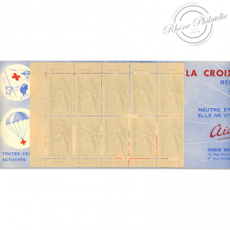 CARNET N°2001 CROIX-ROUGE, TIMBRES NEUFS** DE 1952
