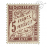 FRANCE TAXE N°27, TIMBRE 5 F. NEUF REGOMME, 1884