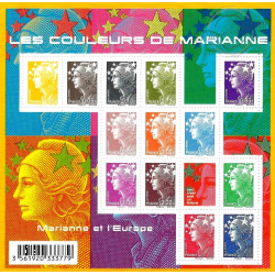 BLOC FEUILLET F4409 LES COULEURS DE MARIANNE (2009) TIMBRES NEUFS**