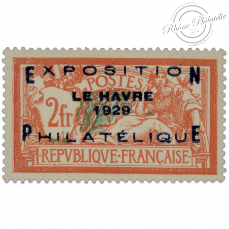 FRANCE N°257A, EXPOSITION DU HAVRE, TIMBRE NEUF** SIGNÉ CALVES-1929