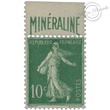 FRANCE N°188A SEMEUSE "MINERALINE", TIMBRE NEUF SIGNÉ CALVES-1924