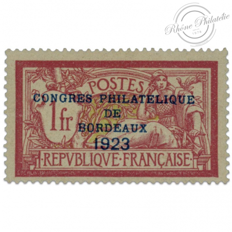 FRANCE N°182 CONGRÈS BORDEAUX, TIMBRE NEUF*, SIGNÉ CALVES - 1923