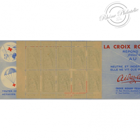 CARNET N°2001 CROIX-ROUGE, TIMBRES NEUFS DE 1952, LUXE