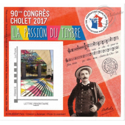 BLOC FFAP N°13 "CHOLET 2017" FRANCE TIMBRE PRIORITAIRE AUTOADHESIF NEUF**