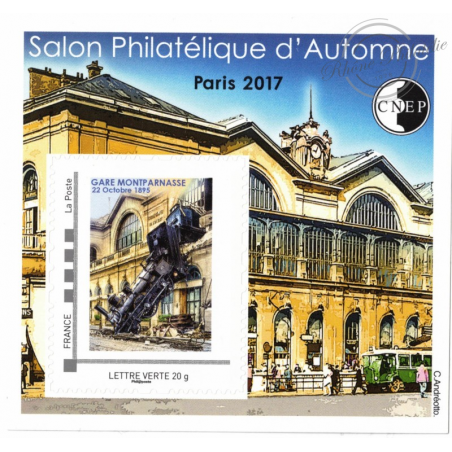 BLOC FRANCE CNEP N°76 TIMBRE "SALON PHILATELIQUE AUTOMNE PARIS 2017" AUTOADHESIF