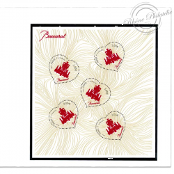 FEUILLET F4883 "SAINT VALENTIN, COEURS DE BACCARAT" TIMBRES NEUFS COLLECTOR-2014