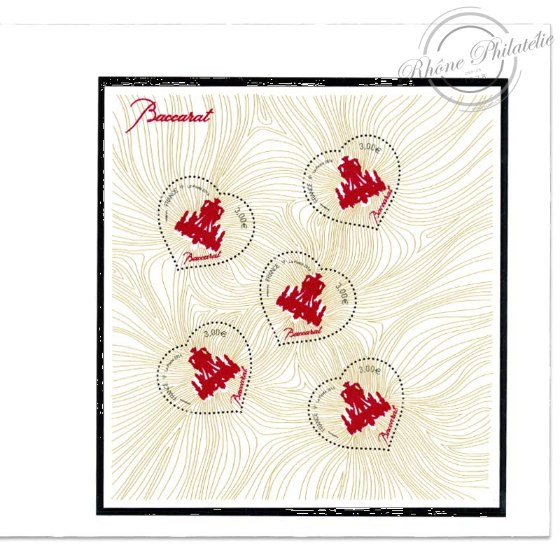 FEUILLET F4883 "SAINT VALENTIN, COEURS DE BACCARAT" TIMBRES NEUFS COLLECTOR-2014