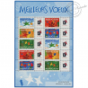 FEUILLE F3722Ab TIMBRES "MEILLEURS VOEUX" AVEC VIGNETTE NOTRE PASSION PHILATELIE, LUXE