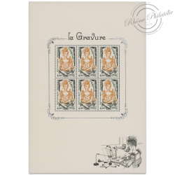 FRANCE BLOC-FEUILLET N°150 LA GRAVURE, REPRISE DESCARIS TIMBRES NEUFS 2020
